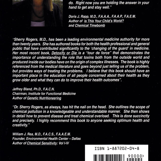 Detoxify or Die by Sherry Rogers MD (back cover)