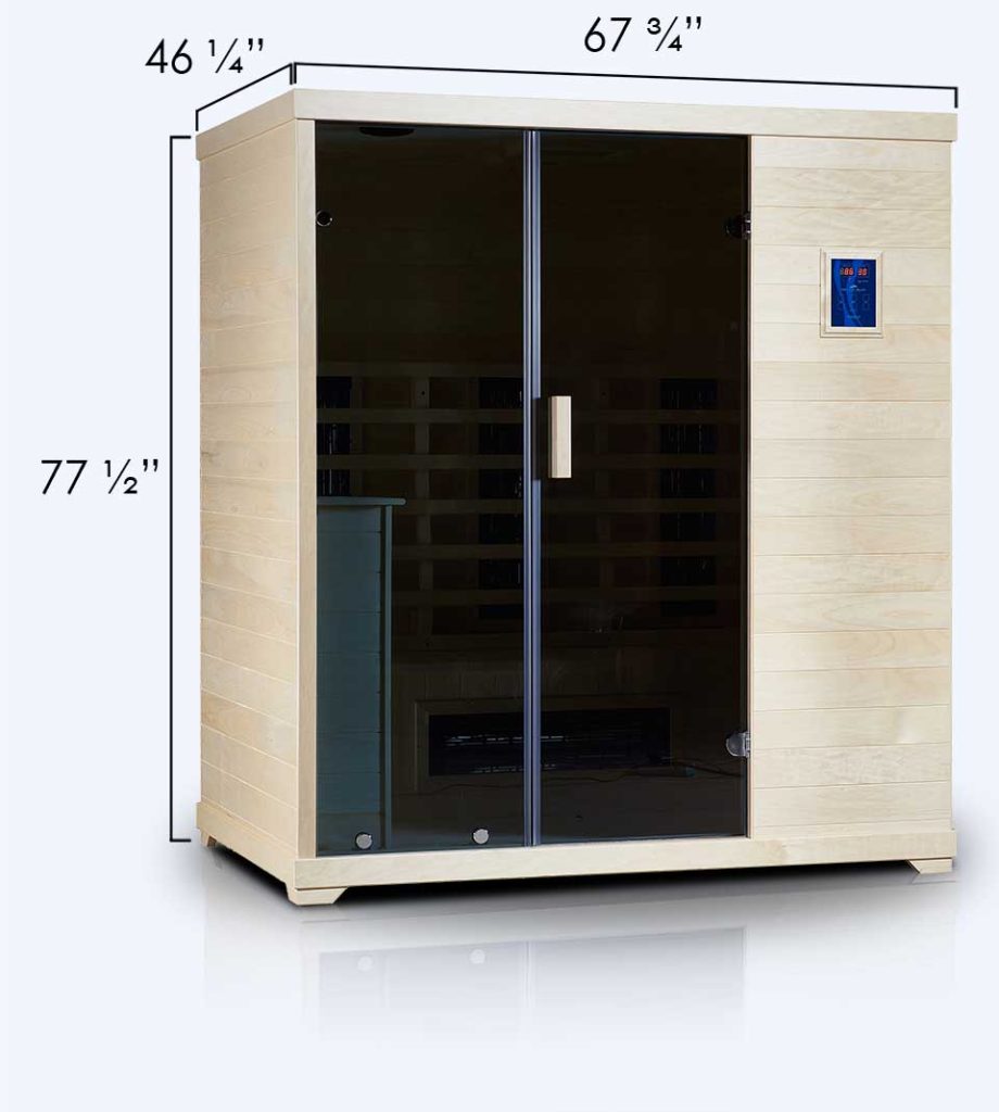 Transcend TR-3 Far Infrared  Sauna Dimensions